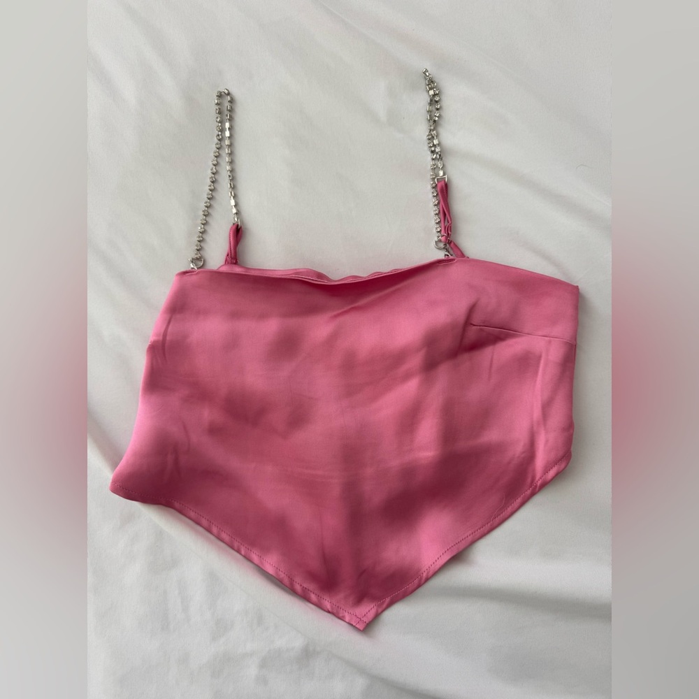 Pink Chain Strap Women's Top